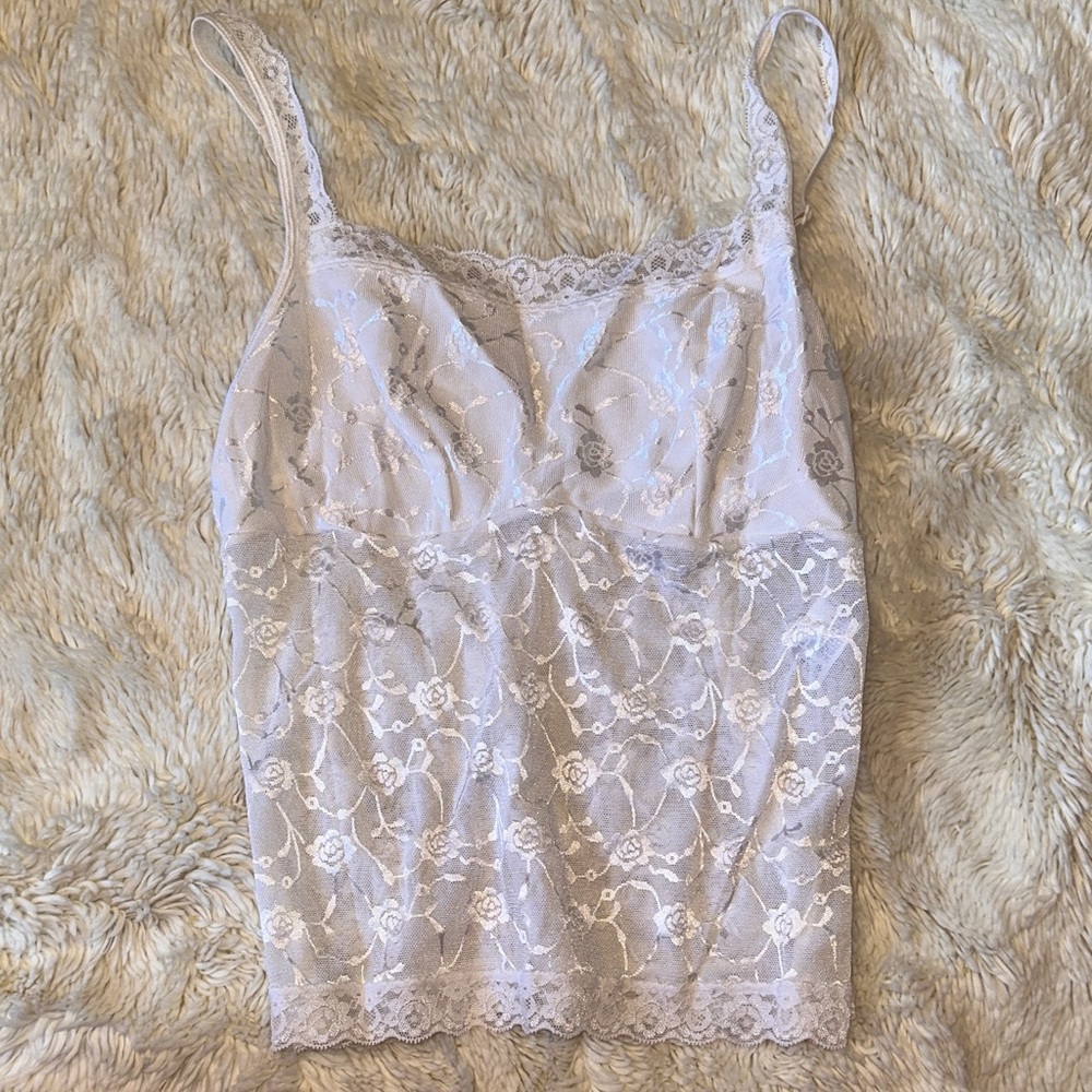 Vassarette White Lace Camisole